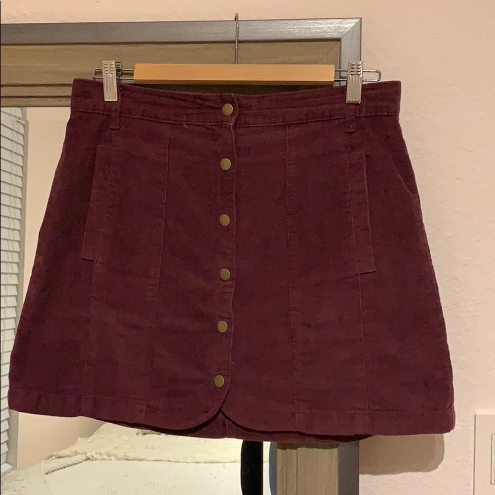 Burgundy skirt